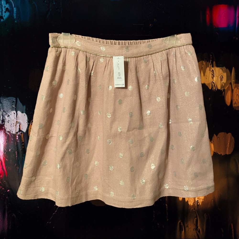 Old Navy pink polka dot mini skirt 14 xxl